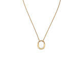 Ember Gaze Small Pendant in Yellow Gold with Diamonds